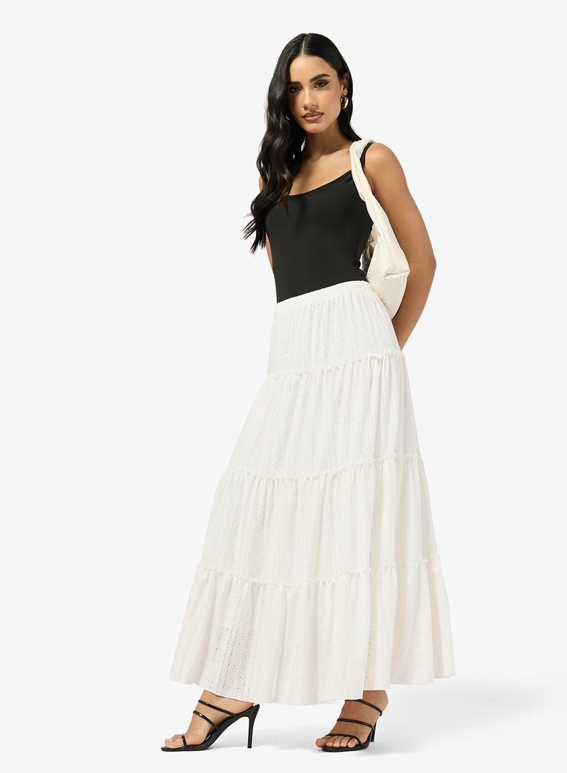 Ginger Openwork Tiered A Line Skirt - Image 4